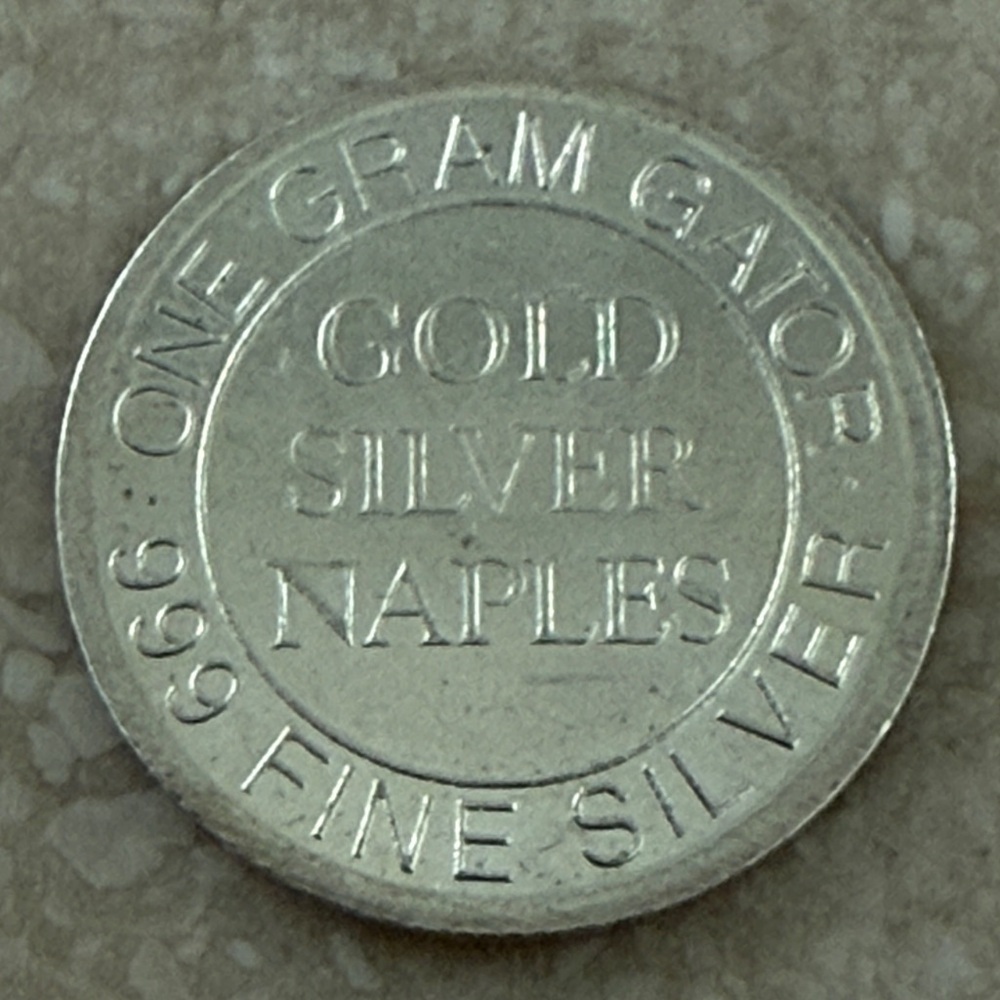 Gold Silver Naples Coin - One .999 Silver Gram